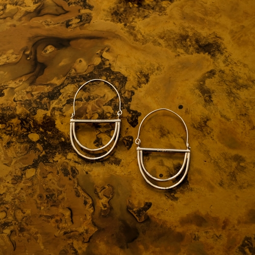 paddle earrings gold thumbnail